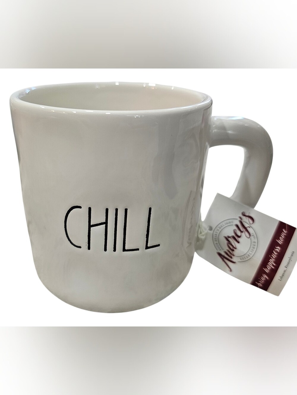 Coffee Mug " CHILL" White And Black, New